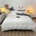 solid color washed cotton four piece set brushed quilt cover 1.8 meters bedding student three piece set 4_maomaolike.com