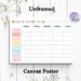 Weekly Lesson Plan Painting Poster, Pastel-toned Structured Grid Poster, Practical Organizer For Weekly Teaching Schedules, Ideal For Classroom And_maomaolike.com