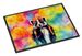 Hippie Animal Skunk Doormat Front Door Mat Indoor Outdoor Rugs For Entryway, Non Slip Washable Low Pile, 24H X 36W_maomaolike.com