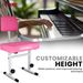 5 CORE Piano Bench Height Adjustable Keyboard Stool Stool Heavy Duty Thick Padded Cushioned Seat With Backrest - PNB B-REST PNK_maomaolike.com