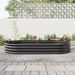 Raised Garden Bed Outdoor, Oval Large Metal Raised Planter Bed For For Plants, Vegetables, And Flowers - Black_maomaolike.com