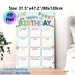 Birthday Tracker Painting Poster, Vibrant Cartoon-style Birthday Record Poster, Functional Design To Log Monthly Birthdays, Suitable For Office And_maomaolike.com