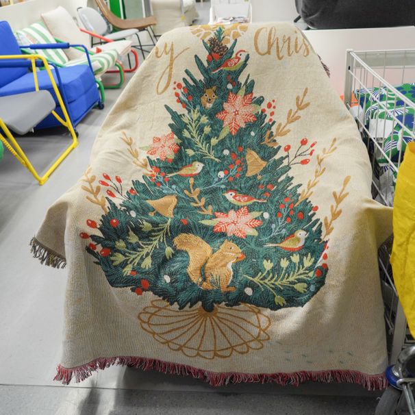 DIY Tapestry Decorative Painting Christmas Tree Sofa Cover Cloth Holiday Decoration Wall Decor Blanket_maomaolike.com