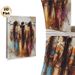 Native American Women Painting Poster, Warm-toned Impressionist-style Poster, Artistic Cultural Wall Decor Featuring Feather-adorned Traditional_maomaolike.com