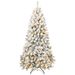 6ft Pre-lit Flocked Artificial Christmas Tree Environmentally Friendly Fireproof Artificial Christmas Flocked Tree_maomaolike.com