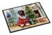 Tibetan Mastiff Cozy Christmas Doormat Front Door Mat Indoor Outdoor Rugs For Entryway, Non Slip Washable Low Pile, 24H X 36W_maomaolike.com