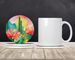 Arizona Saguaro Cactus Blossom In Watercolor Large Sandstone Coasters Pack Of 4 Absorbent Round Coasters Decor Gifts For Men Or Women, 4 In, Multicolor_maomaolike.com