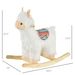Kids Ride-On Rocking Horse Toy Llama Style Rocker Soft Plush Fabric For Children 3+ Years_maomaolike.com