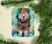 Tibetan Mastiff Christmas Porcelain Ornament Christmas Tree Hanging Decorations For Home Christmas Holiday, Rectangle, Gift, Multicolor_maomaolike.com