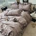 Wholesale INS Korean Summer Washed Tencel Four-Piece Princess Style Ruched Lace Solid Color Ice Silk Cool Feel 4-Piece Set_maomaolike.com