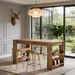 Kitchen Island, Large Home Bar Table With Double-Sided Storage Shelves_maomaolike.com