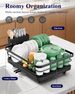 Kitsure Dish Drying Rack For Kitchen Counter, 12''W X 15.5''L, Black_maomaolike.com