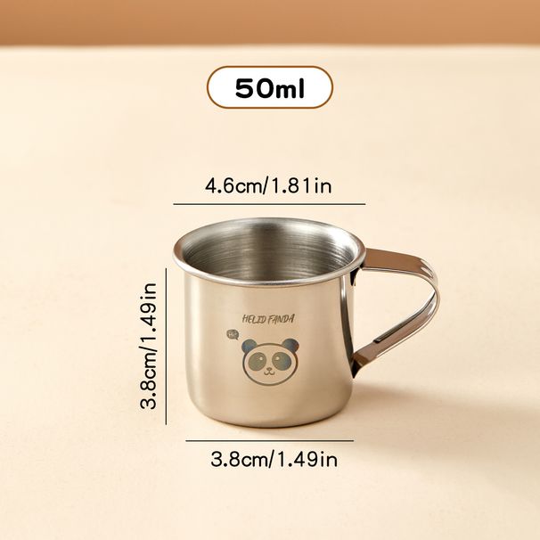WORTHBUY 304 Stainless Steel Drinking With Handle Durable Tumbler Anti Scalding Mini Cute Water Cup For Kids Drinkware_maomaolike.com
