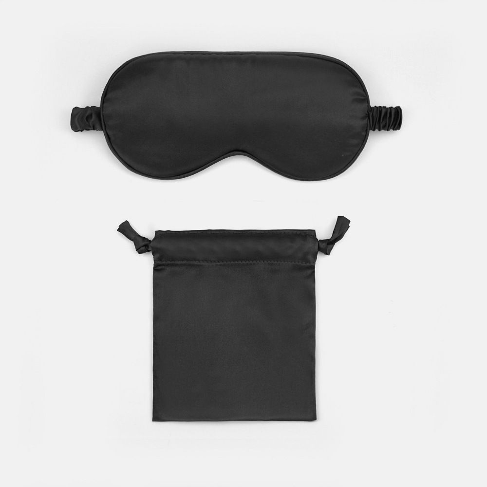 Silk-Like Sleep Mask & Drawstring Bag Set - Wedding Favors Gift (Double-Sided Breathable Luxury Travel Essentials)_maomaolike.com