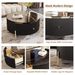 Modern Round Coffee Table With 2 Large Drawers Storage Accent Table(31.5'')_maomaolike.com