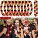 20Pcs Movie Night Flower Leis 19.7 In Golden Red Black Silk Flower Necklace Tropical Luau Hawaii Theme Party Favors Wreaths Headbands For Holiday Wedding Beach Birthday Decorations Supplies_maomaolike.com
