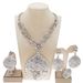 Newest Italian Golden Jewelry Set Woman Large Necklace Banquet Wedding Party Accessories Big Pendant_maomaolike.com