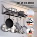 VEVOR Pot Rack Wall Mounted, 24 Inch Pot And Pan Hanging Rack, Pot And Pan Hanger With 12 S Hooks, 55 Lbs Loading Weight, Ideal For Pans, Utensils, Cookware In Kitchen_maomaolike.com