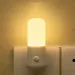 LED Light White EU /USPush Button Switch Wall Socket Bedroom Bedside Lamp Baby Room Corridor Home Decor Night Lights_maomaolike.com