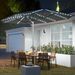 15ft Double-Sided Outdoor Umbrella With Solar Lights, UPF50+ Extra Large Aluminum Patio Umbrella With Crank, Dark Gray_maomaolike.com