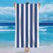 Blue Striped Beach Towel, Pure Cotton, Enlarged Swimming Towel, Absorbent And Quick Drying, Bath Towel_maomaolike.com