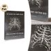 Floral Rib Cage With Quote Painting Poster, Dark Vintage Minimalist Line Art Poster, Moody Artistic Decor Suitable For Bedroom, Living Room_maomaolike.com