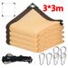 Beige Rectangle Square Sun Shade 90% UV Blocking Breathable Vinyl Mesh Fabric For Outdoor Greenhouse Covers Plants Heavy Duty Commercial And Residential_maomaolike.com