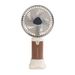 Popular Cream-colored Handheld With Phone Holder, Five-speed Wind Settings, USB Rechargeable, Portable Fan For Students_maomaolike.com