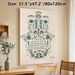 Floral Blessing Painting Poster, Soft Teal-toned Folk Art Style Poster, Serene Decorative Artwork Ideal For Living Room, Bedroom And Home Wall Decor_maomaolike.com
