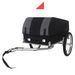 Heavy-Duty Bike Cargo Trailer With Removable Waterproof Cover – 88 Lbs Capacity, 16" All-Terrain Wheels & Foldable Design For Camping, Groceries, Gray Black_maomaolike.com