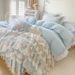Korean Style Princess Lace Skirt Three-Piece Set Machine Washable Quilted Thickened Non-Slip Bed Cover Single Piece All-Season Uni_maomaolike.com