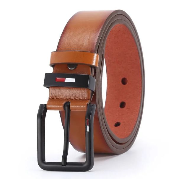 HOT Men's PU Leather Alloy Pin Square Buckle Belt BusinessLeisure Belts Fashion Black Coffee Brown WaistBelts for Men_maomaolike.com