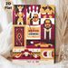 The Big Lebowski Movie Painting Poster, Stylized Retro Collage Poster, Vibrant Burgundy-gold Cinematic Character & Scene Art, Ideal For Home Theater_maomaolike.com