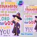 Bible Verse Joshua 1:9 Painting Poster, Vibrant Cartoon Wizard Themed Poster, Uplifting Encouraging Message Suitable For Bedroom, Living Room_maomaolike.com