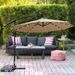 10 Ft Outdoor Patio Umbrella Solar Powered LED Lighted Sun Shade Market Waterproof 8 Ribs Umbrella With Crank And Cross Base For Garden Deck Backyard Pool Shade Outside Deck Swimming Pool_maomaolike.com