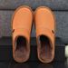 Extra-large Slippers For Winter With Footbed Non-slip Sole Comfortable Fuzzy Soft Men's Warm Fleece Cozy Slides_maomaolike.com