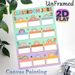 Classroom Jobs Painting Poster, Soft Boho Style Colorful Rainbow & Floral Poster, Practical Layout To Organize Classroom Duties, Ideal For Classroom_maomaolike.com