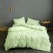Home Textile Solid Color Sanded Bedding Set_maomaolike.com