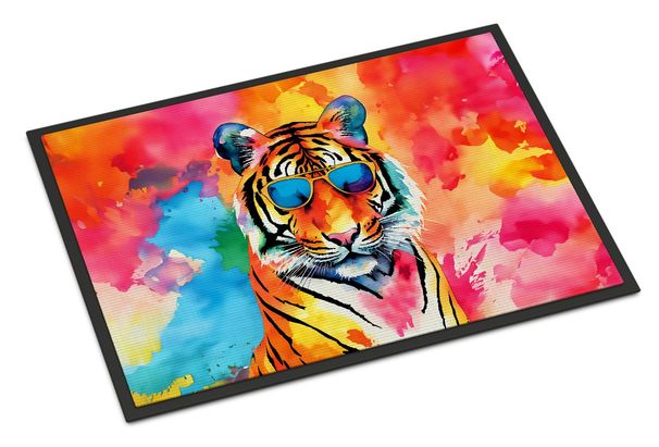 Hippie Animal Bengal Tiger Doormat Front Door Mat Indoor Outdoor Rugs For Entryway, Non Slip Washable Low Pile, 24H X 36W_maomaolike.com
