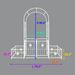 Metal Garden Arch With Gate 79.5'' Wide X 86.6'' High Climbing Plants Support Rose Arch Outdoor Cream White_maomaolike.com