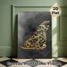 Islamic Calligraphy Painting Poster, Luxe Gold Arabic Script On Smoky Dark Marble-style Poster, Elegant Cultural Decor Ideal For Living Room, Prayer_maomaolike.com
