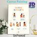 Toilet Routine Painting Poster, Warm-toned Cartoon-style Illustrated Bathroom Steps Poster, Clear Step-by-step Guide To Learn Proper Bathroom Habits_maomaolike.com