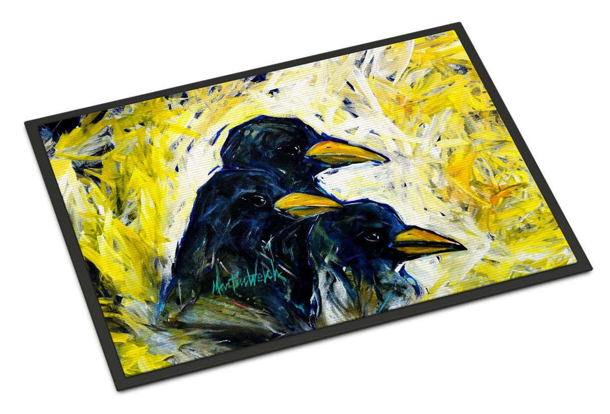 Baked In A Pie Crows Doormat Front Door Mat Indoor Outdoor Rugs For Entryway, Non Slip Washable Low Pile, 24H X 36W_maomaolike.com