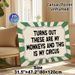 Circus & Monkey Quote Painting Poster, Vintage Green Radial Stripe Framed Typography Poster, Witty Humorous Wall Decor For Home Office, Living Room_maomaolike.com
