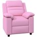 Qaba Kids Recliner Chair, Toddler Leather Sofa Lounge Chair With Armrest, Footrest, Headrest For Boys And Girls 3-9 Years Old, Pink_maomaolike.com