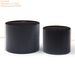 Round Coffee Table Set Of 2, Nesting Coffee Tables For MDF With Veneer .for Living Room,office,bedroom,Natural, 4Colors BLACK_maomaolike.com