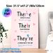 Grammar (There/Their/They're) Painting Poster, Pastel-colored Educational English Word Guide Poster, Helps Master Commonly Confused Terms Suitable For_maomaolike.com
