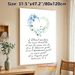 French Bible Verse Painting Poster, Delicate Watercolor Blue & Green Floral Wreath Poster, Inspirational Religious Message, Ideal For Home, Living_maomaolike.com