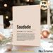 Saudade Definition Painting Poster, Minimalist Typographic Text Art Poster, Thought-provoking Emotional Word Description, Ideal For Bedroom And Living_maomaolike.com