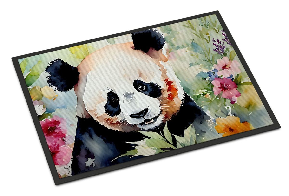 Panda Doormat Front Door Mat Indoor Outdoor Rugs For Entryway, Non Slip Washable Low Pile, 24H X 36W_maomaolike.com